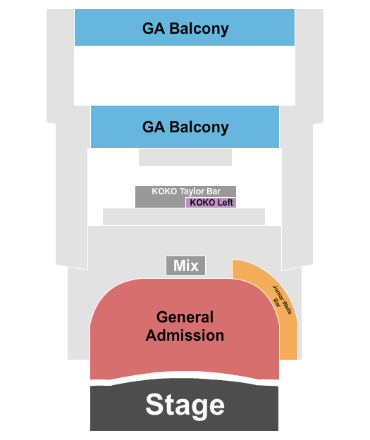 House Of Blues - Chicago Seating Chart: GA Floor/Balc & ADA