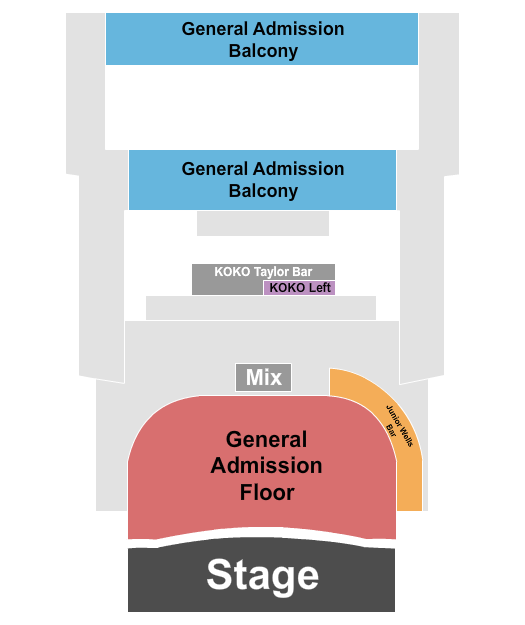 House Of Blues - Chicago Seating Chart: GA Floor/Balc & ADA