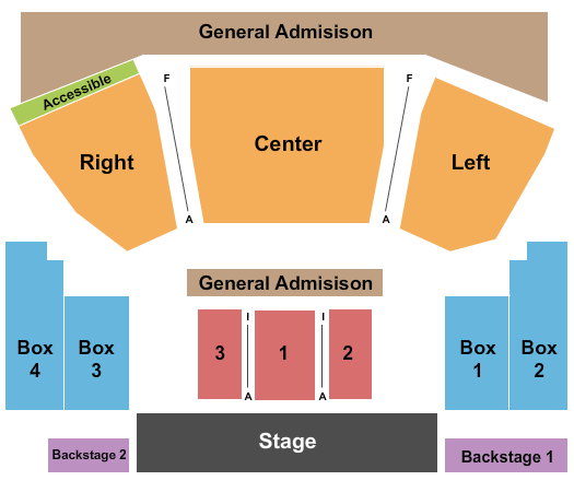 House Of Blues - Cleveland Seating Chart: End Stage GA 2