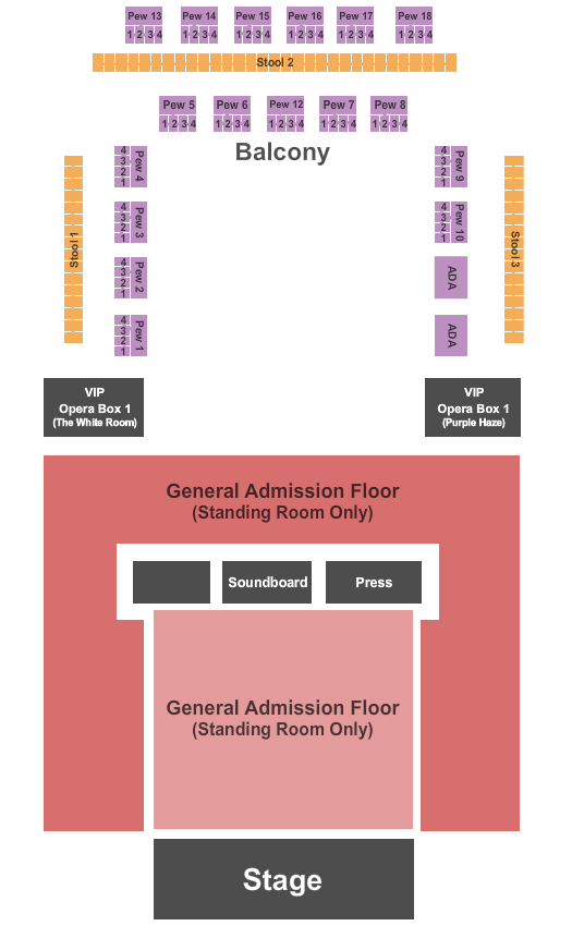 Tabernacle Seating Chart General Admission