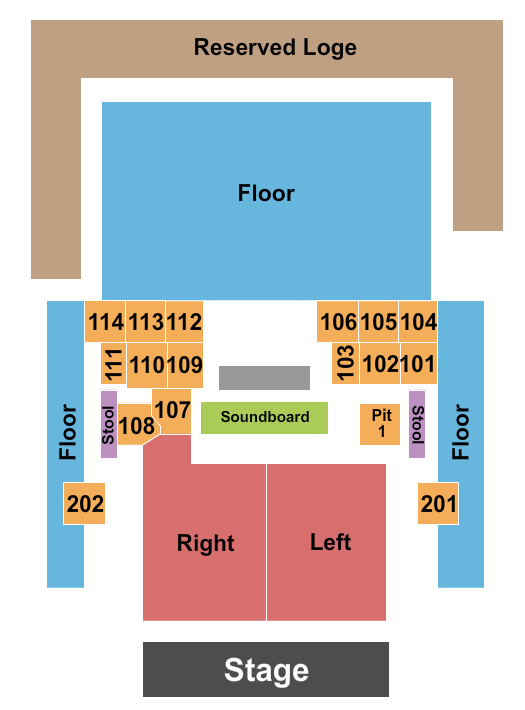 House Of Blues - Orlando Seating Chart: Endstage R/L