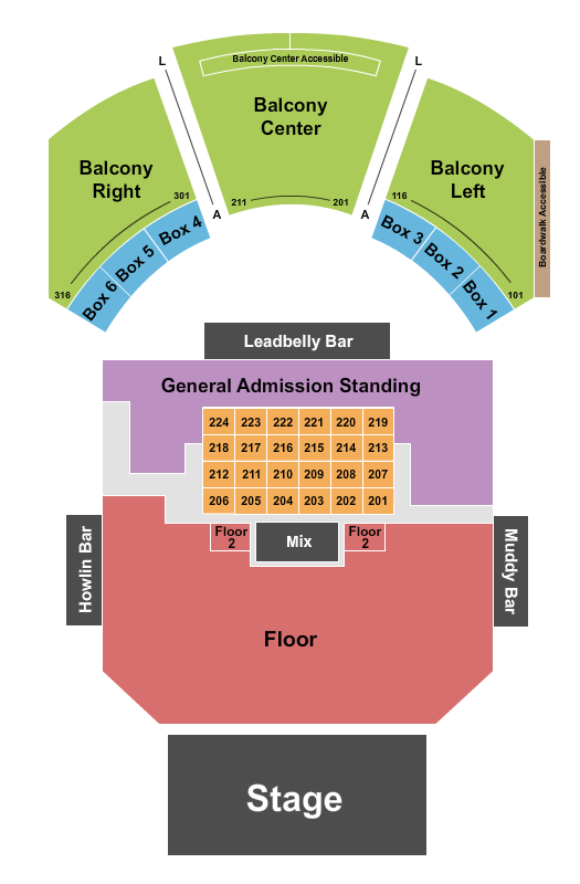 House Of Blues - Dallas Seating Chart: Endstage 2