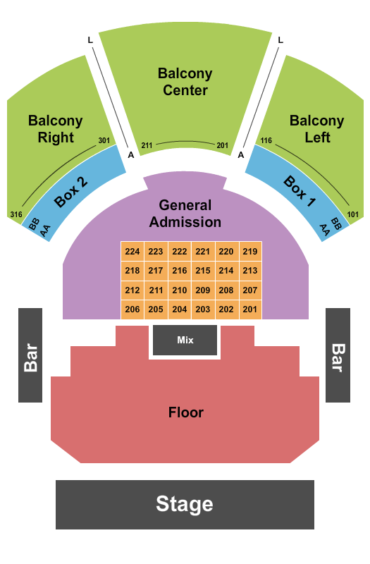 House Of Blues - Dallas Seating Chart: Endstage Floor Tables