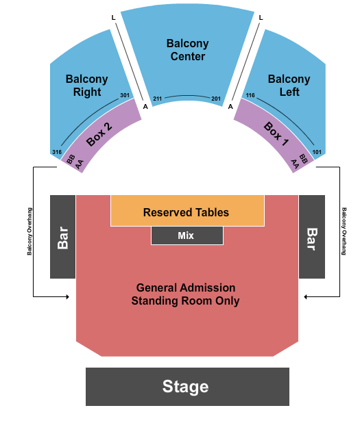 House Of Blues - Dallas Seating Chart: Endstage GA Floor