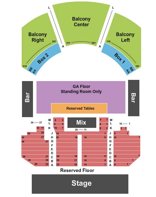 House Of Blues Seating Chart Anaheim