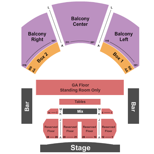 House Of Blues - Dallas Seating Chart: Reserved Seating