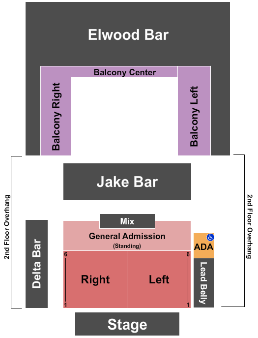 House Of Blues - New Orleans Seating Chart: Endstage 2