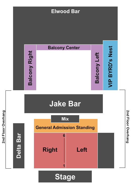 House Of Blues - New Orleans Seating Chart: Endstage 3