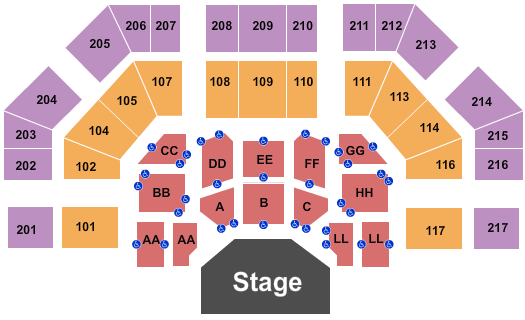 House Of Hope Seating Chart: End Stage