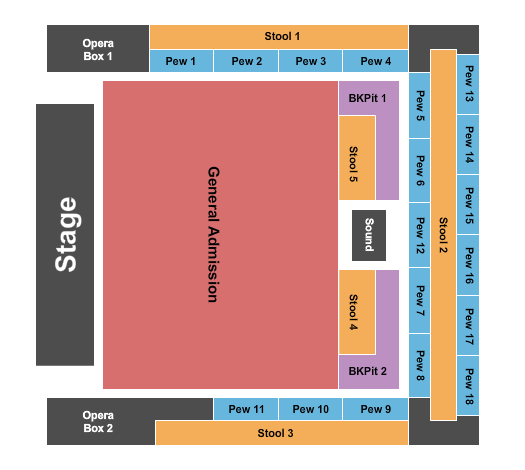 House Of Blues - Myrtle Beach Seating Chart: Endstage 2