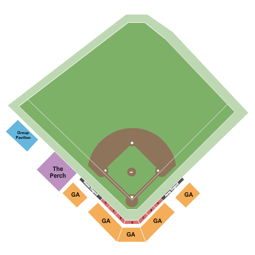 Howard Johnson Field Seating Chart: Baseball 2