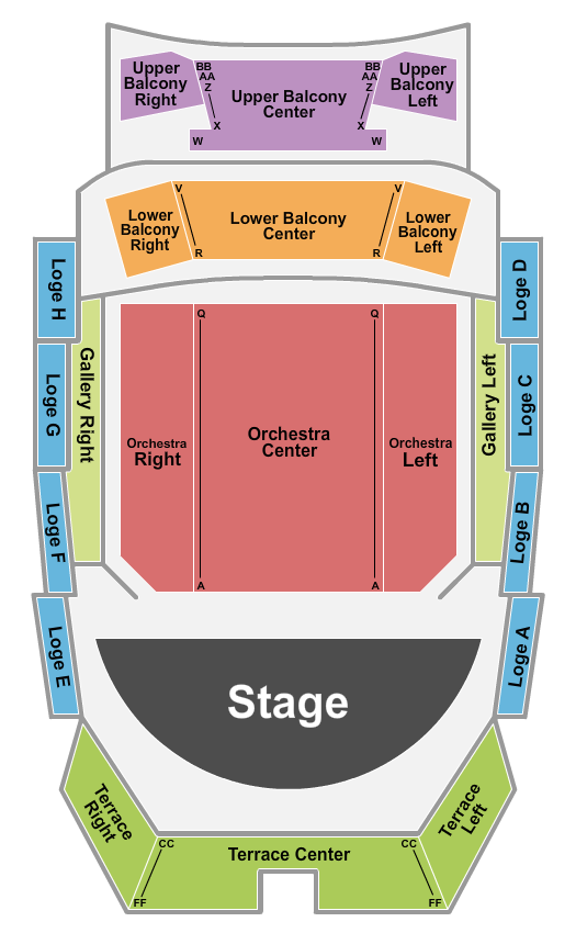 Howard Performing Arts Center Seating Chart: Endstage