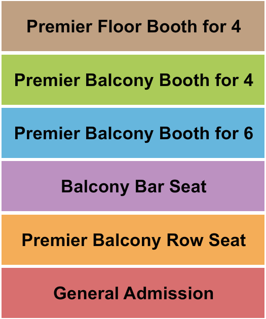 Howard Theatre - DC Seating Chart: GA & VIP Tables 2