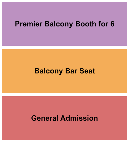 Howard Theatre - DC Seating Chart: GA/Bar/Prem Booth for 6