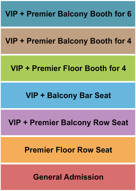 Howard Theatre - DC Seating Chart: GA & Premiers/VIP