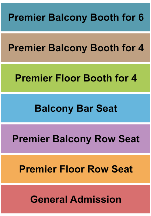Howard Theatre - DC Seating Chart: GA & VIP Tables 4