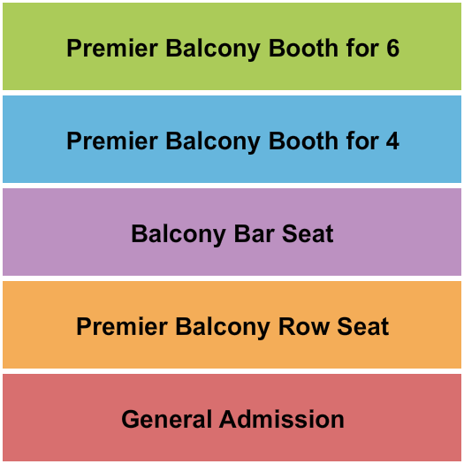 Howard Theatre - DC Seating Chart: GA/Premier/Bar/Booths 4-6