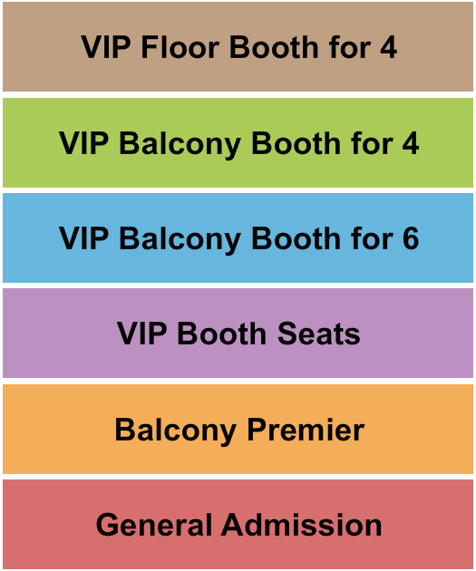 Howard Theatre - DC Seating Chart: GA & VIP Tables