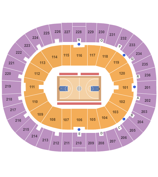 Bud Walton Arena Interactive Seating Chart