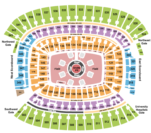 Huntington Bank Field Seating Chart: Metallica