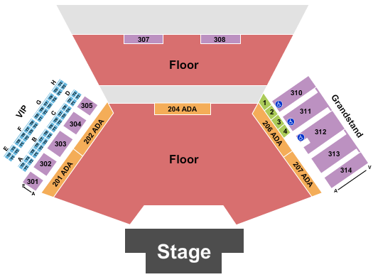 Huntington Bank Pavilion at Northerly Island Seating Chart: Endstage GA Floor 2