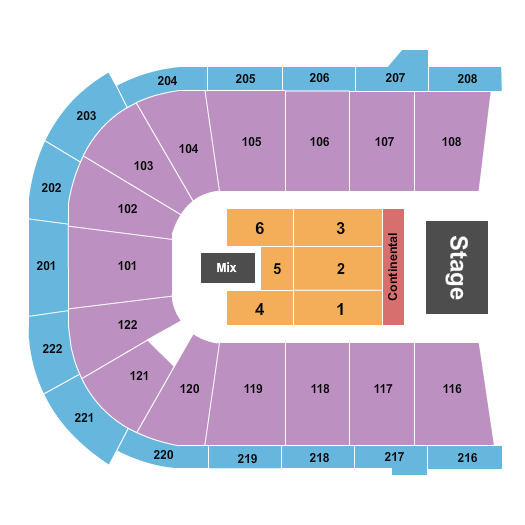 Huntington Center Seating Chart: Endstage 4