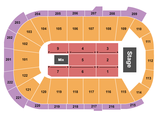 Huntington Center Seating Chart: Endstage 7