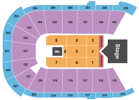 Huntington Center Seating Chart: Rascal Flatts 1