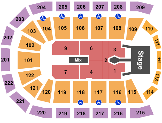 Huntington Center Seating Chart: Tim McGraw 2023