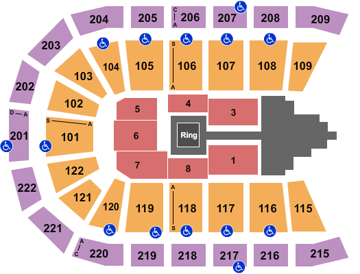 Huntington Center Seating Chart: WWE 2
