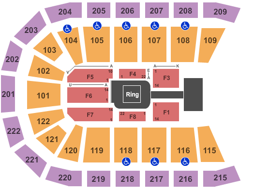 Santander Arena Seating Chart Wwe