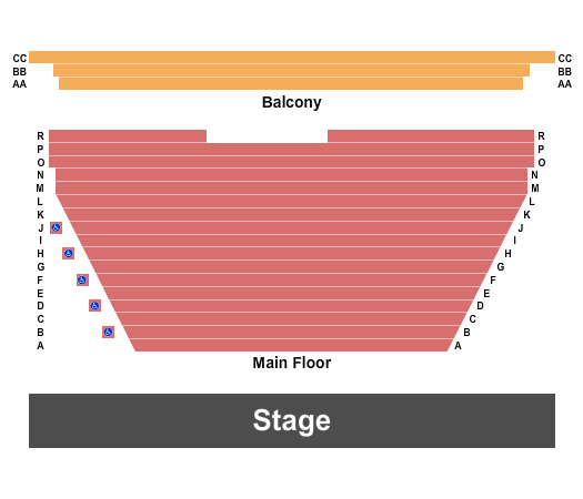 Huron Country Playhouse - Mainstage Seating Chart: Endstage