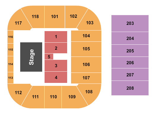 ICCU Arena Seating Chart: Endstage 4