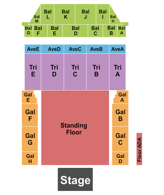 ING Arena Seating Chart: Standing Floor