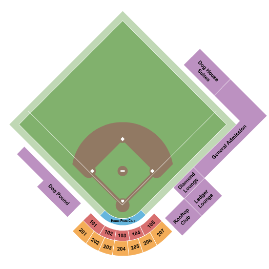 ISG Field Seating Chart: Softball