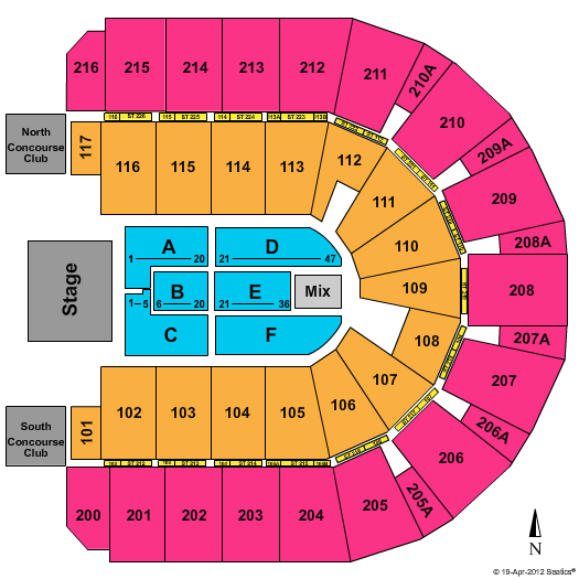 I Wireless Center Seating Chart