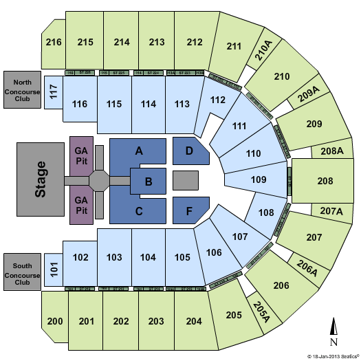 I Wireless Center Seating Chart
