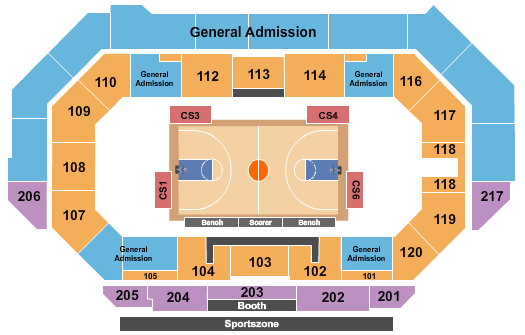 Idaho Central Arena Seating Chart: Big Sky Basketball GA