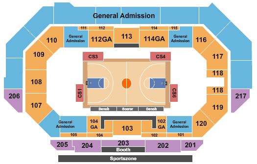 Idaho Central Arena Seating Chart: Big Sky Basketball GA