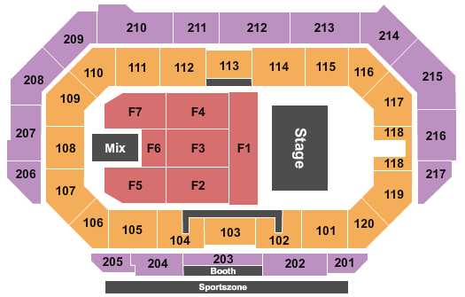 Idaho Central Arena Seating Chart: Endstage 3