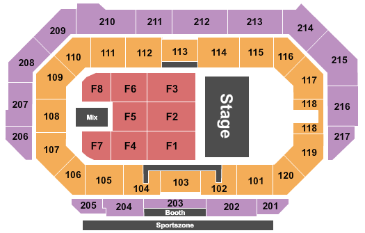 Idaho Central Arena Seating Chart: Half House 2