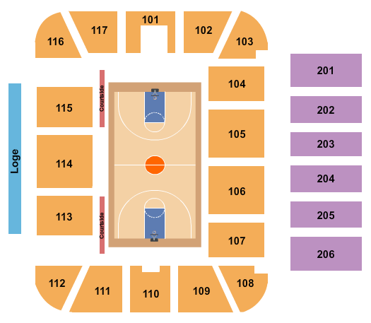 ICCU Arena Seating Chart: Basketball