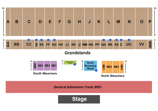 Illinois State Fairgrounds - Grandstand Seating Chart: Endstage 4