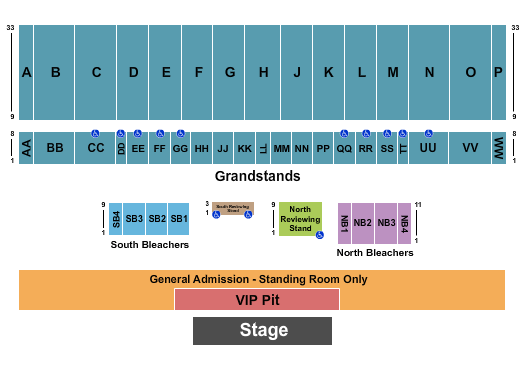 Illinois State Fairgrounds - Grandstand Map