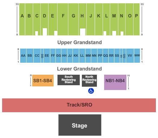 Illinois State Fairgrounds - Grandstand Map