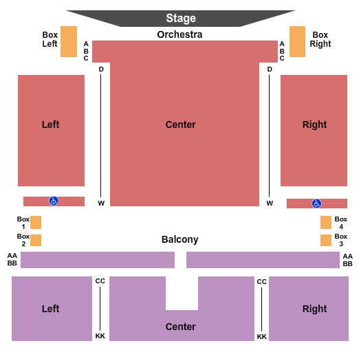 Imperial Theatre - Saint John Seating Chart: Endstage