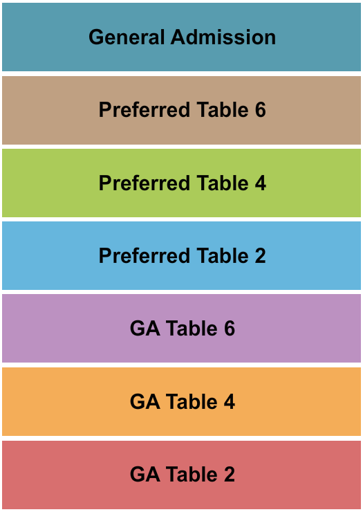 Improv Comedy Club - Addison Seating Chart: GA & Preferred 2