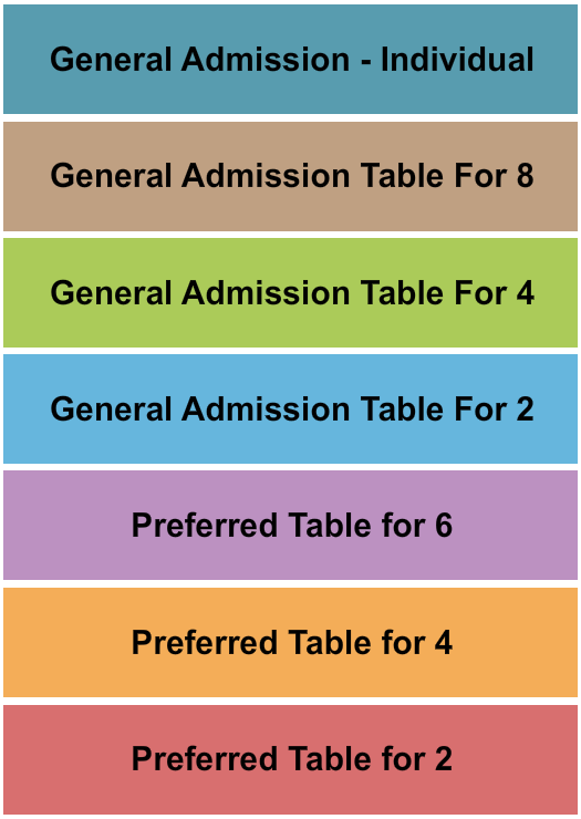 Improv Comedy Club - Addison Seating Chart: GA/Preferred 2