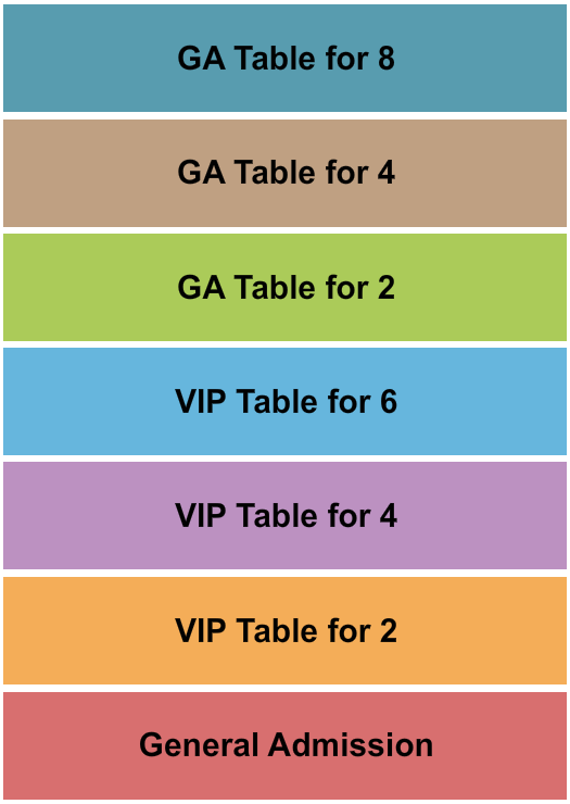 Improv Comedy Club - Addison Seating Chart: GA & VIP Tables 3