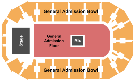 Cable Dahmer Arena Seating Chart: GA Floor GA Bowl